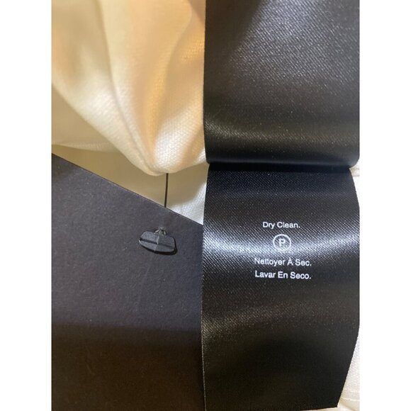 Donna Karan New York NWT $189 Cady Crepe V-Neck Jacket Dress, Ivory Women's 8 - Picture 10 of 11